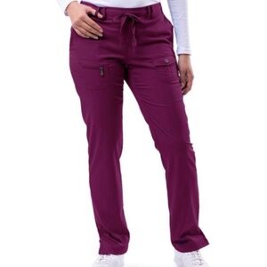 ADAR PRO P4100 WOMENS WORK SCRUBS TAILORED FIT SIZE XXS WINE RED